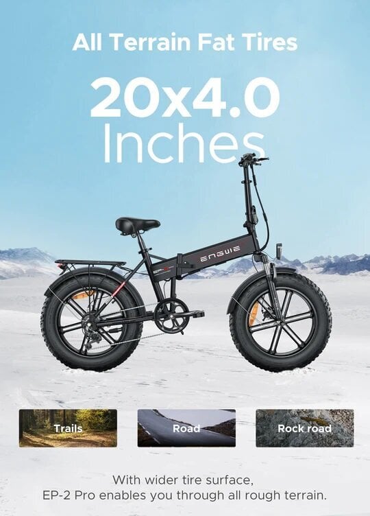 Elektrinis dviratis Engwe EP-2 PRO, pilkas kaina ir informacija | Elektriniai dviračiai | pigu.lt