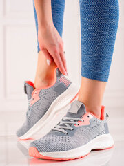 Женские спортивные кроссовки Shelovet, бело-серые, на шнуровке цена и информация | Спортивная обувь, кроссовки для женщин | pigu.lt