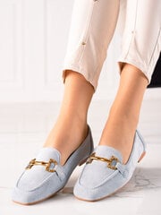 Мокасины женские Shelovet замшевые синие цена и информация | Женские туфли | pigu.lt