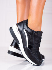 Черные кроссовки на ажурной платформе от Shelovet цена и информация | Спортивная обувь, кроссовки для женщин | pigu.lt