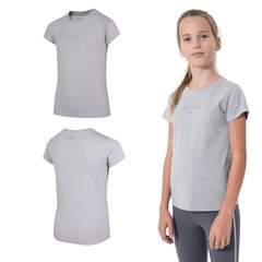Marškinėliai mergaitėms 4F, pilki kaina ir informacija | Marškinėliai mergaitėms | pigu.lt