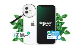 Renewd® Apple iPhone 12 mini 64GB baltas kaina ir informacija | Mobilieji telefonai | pigu.lt