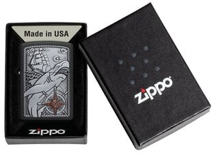 Žiebtuvėlis Zippo 48120 Ship Shark Emblem Design kaina ir informacija | Žiebtuvėliai ir priedai | pigu.lt