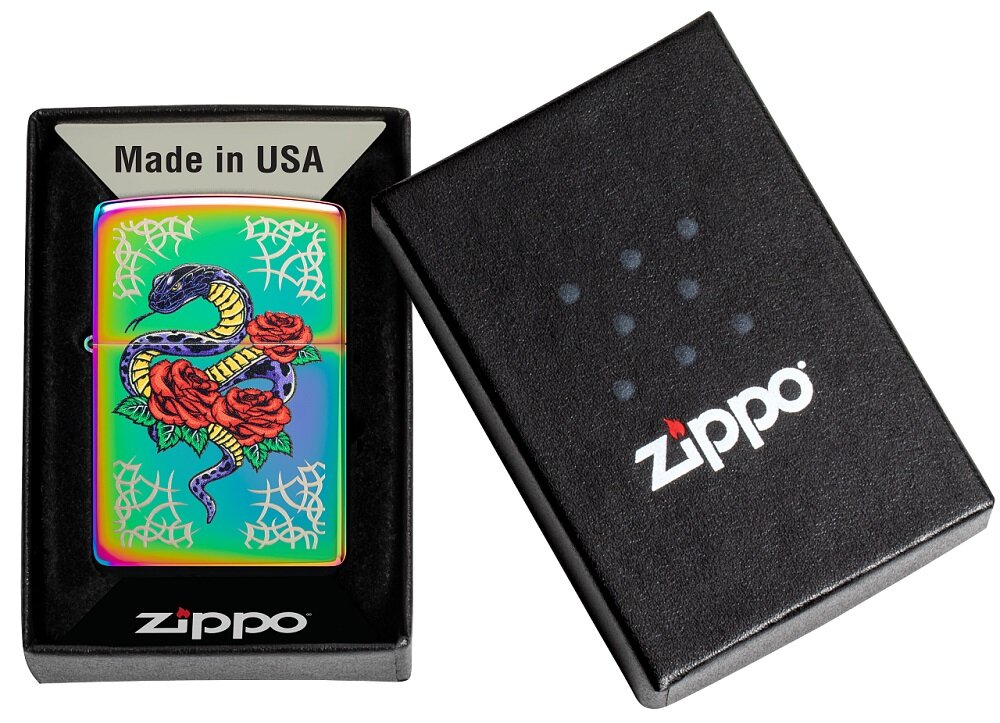 Žiebtuvėlis Zippo 48395 Rose Snake Design цена и информация | Žiebtuvėliai ir priedai | pigu.lt