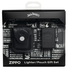 Подарочный набор зажигалка Zippo 48460 Jack Daniel's® и кожаный чехол цена и информация | Зажигалки и аксессуары | pigu.lt