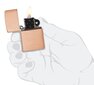 Žiebtuvėlis Zippo 48107 Solid Copper kaina ir informacija | Žiebtuvėliai ir priedai | pigu.lt