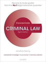 Criminal Law Concentrate: Law Revision and Study Guide 8th Revised edition kaina ir informacija | Ekonomikos knygos | pigu.lt