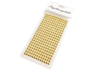 Akutės-lipdukai Perlai aukso sp. 6mm 260vnt kaina ir informacija | Papuošalų gamybai, vėrimui | pigu.lt
