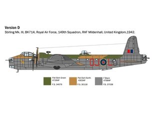 Italeri - Stirling Mk. III, 1/72, 1462 цена и информация | Конструкторы и кубики | pigu.lt