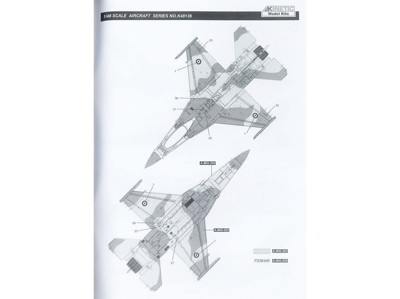 Konstruktorius Kinetic, F-16E/F Desert Vipers 48136, 1/48 kaina ir informacija | Konstruktoriai ir kaladėlės | pigu.lt