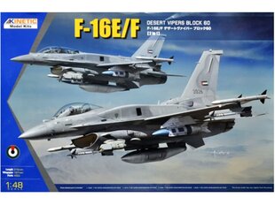 Сборная пластиковая модель KINETIC - F-16E/F Desert Vipers Block 60 [2 in 1], 1/48, 48136 цена и информация | Конструкторы и кубики | pigu.lt