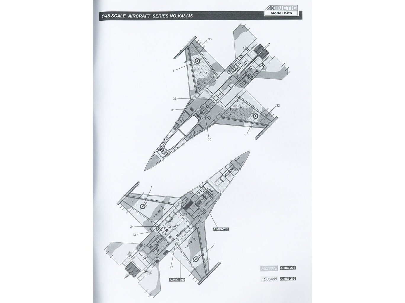 Konstruktorius Kinetic, F-16E/F Desert Vipers 48136, 1/48 kaina ir informacija | Konstruktoriai ir kaladėlės | pigu.lt