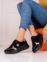 Черные кроссовки на ажурной платформе от Shelovet цена и информация | Спортивная обувь, кроссовки для женщин | pigu.lt