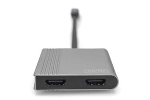 Digitus USB-C - 2x HDMI DA-70828 цена и информация | Адаптеры, USB-разветвители | pigu.lt