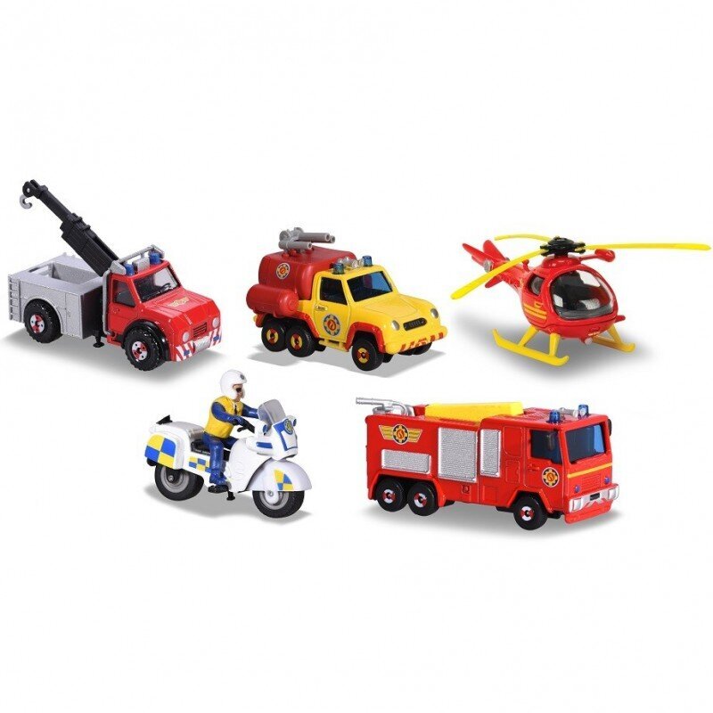 Ugniagesio Samo (Fireman Sam) figūrėlė su transporto priemonėmis Jada kaina ir informacija | Žaislai berniukams | pigu.lt