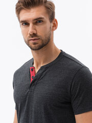 Marškinėliai vyrams Ombre AMD19430, juodi цена и информация | Мужские футболки | pigu.lt