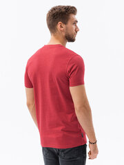 Marškinėliai vyrams Ombre AMD19432, raudoni kaina ir informacija | Vyriški marškinėliai | pigu.lt