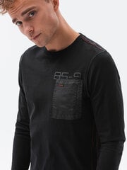 Marškinėliai vyrams Ombre AMD19515, juodi kaina ir informacija | Vyriški marškinėliai | pigu.lt