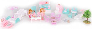 Большой складной кукольный домик + мебель цена и информация | Игрушки для девочек | pigu.lt