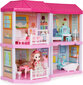 Sulankstomas lėlių namelis- vila, su lėlių baldais +LED kaina ir informacija | Žaislai mergaitėms | pigu.lt