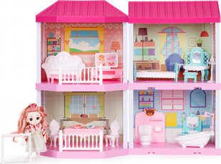 Складной кукольный домик Вилла + кукольная мебель цена и информация | Игрушки для девочек | pigu.lt