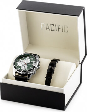 Pacific MEN'S WATCH X0078-11 - gift set (zy092d) X0078-11 цена и информация | Vyriški laikrodžiai | pigu.lt