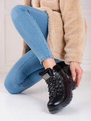 Auliniai batai moterims shelovet, juodi kaina ir informacija | Aulinukai, ilgaauliai batai moterims | pigu.lt