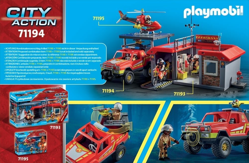 71194 PLAYMOBIL® City Action, Gaisrinė mašina цена и информация | Konstruktoriai ir kaladėlės | pigu.lt