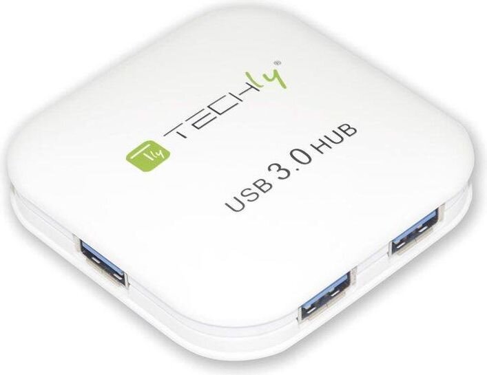 USB šakotuvas Techly 4xUSB 3.0 Super-Speed, baltas цена и информация | Adapteriai, USB šakotuvai | pigu.lt