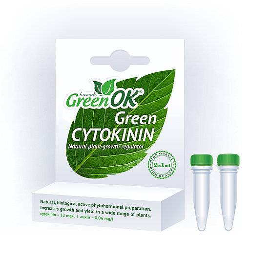 Natūralus augalų augimo reguliatorius GreenOk Cytokinin, 2x1 ml цена и информация | Augalų priežiūros priemonės | pigu.lt