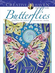 Creative Haven Butterflies Flights of Fancy Coloring Book kaina ir informacija | Knygos mažiesiems | pigu.lt