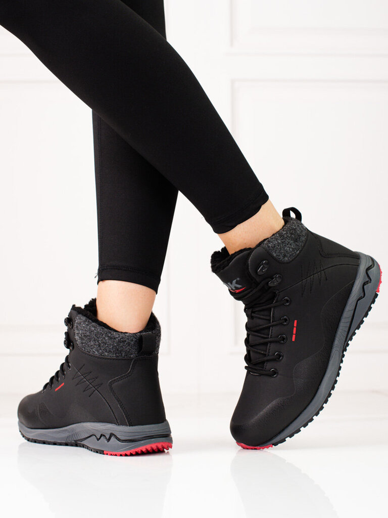 Auliniai batai moterims DK, juodi kaina ir informacija | Aulinukai, ilgaauliai batai moterims | pigu.lt