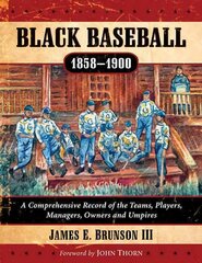 Black Baseball, 1858-1900: A Comprehensive Record of the Teams, Players, Managers, Owners and Umpires kaina ir informacija | Knygos apie sveiką gyvenseną ir mitybą | pigu.lt