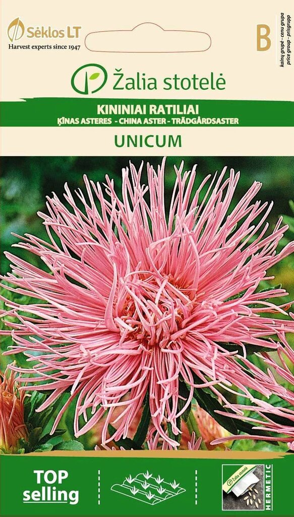 Kininiai ratiliai Unicum цена и информация | Gėlių sėklos | pigu.lt