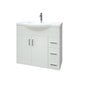 Apatinė vonios spintelė su praustuvu Eternal 85 cm, balta kaina ir informacija | Vonios spintelės | pigu.lt