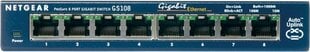 Netgear ProSafe Plus GS108 (8 x Gigabit Ethernet/Fast Ethernet/Ethernet, Desktop, Auto-sensing per port) kaina ir informacija | Netgear Kompiuterinė technika | pigu.lt