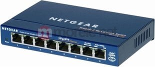 Netgear ProSafe Plus GS108 (8 x Gigabit Ethernet/Fast Ethernet/Ethernet, Desktop, Auto-sensing per port) kaina ir informacija | Netgear Tinklo įranga | pigu.lt