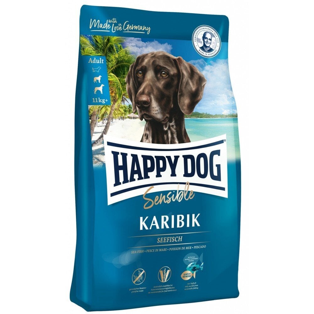 Happy Dog Sensible Karibik visų veislių šunims su žuvimi, 11 kg kaina ir informacija | Sausas maistas šunims | pigu.lt