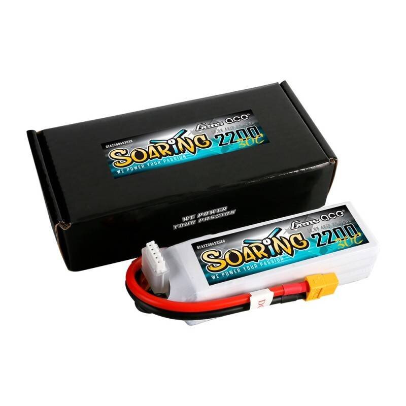 Gens Ace baterija Soaring LiPo 2200mAh 14.8V 30C 4S1P kaina ir informacija | Akumuliatoriai | pigu.lt