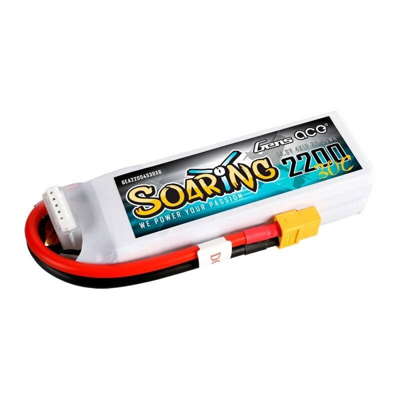 Gens Ace baterija Soaring LiPo 2200mAh 14.8V 30C 4S1P kaina ir informacija | Akumuliatoriai | pigu.lt