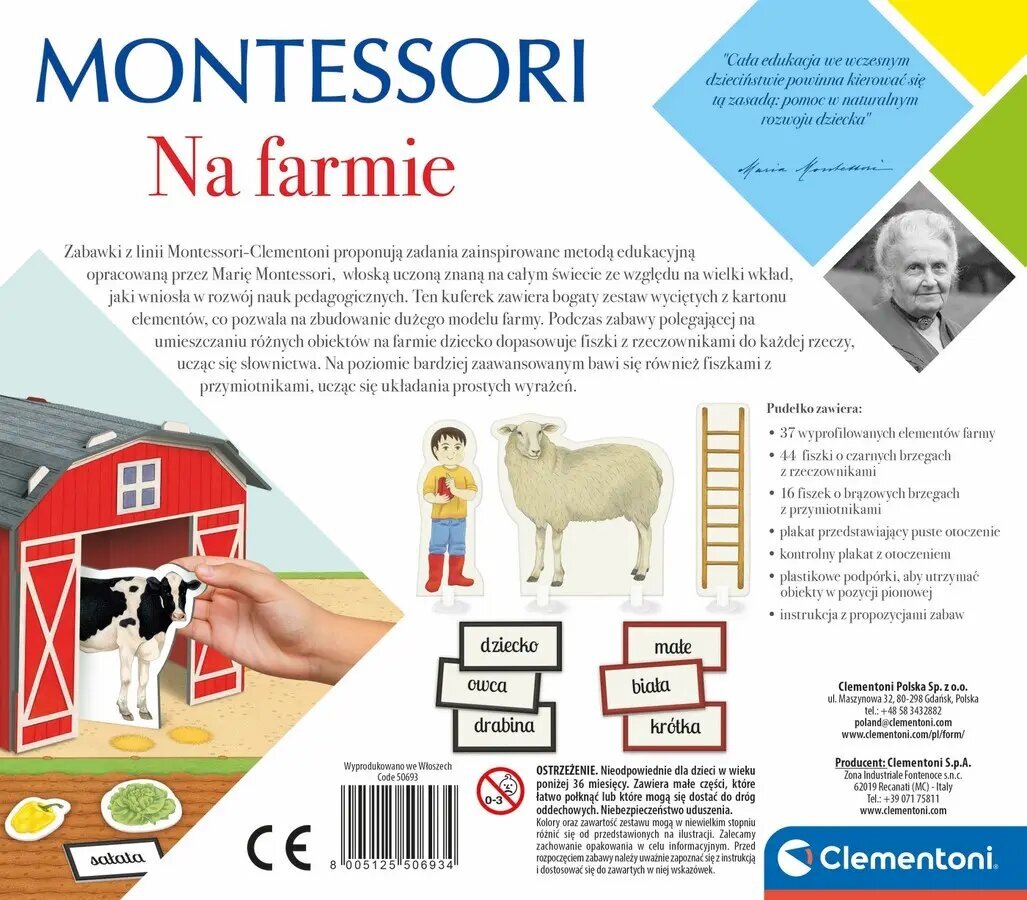 Montessori žaidimas ūkyje Clementoni kaina ir informacija | Stalo žaidimai, galvosūkiai | pigu.lt