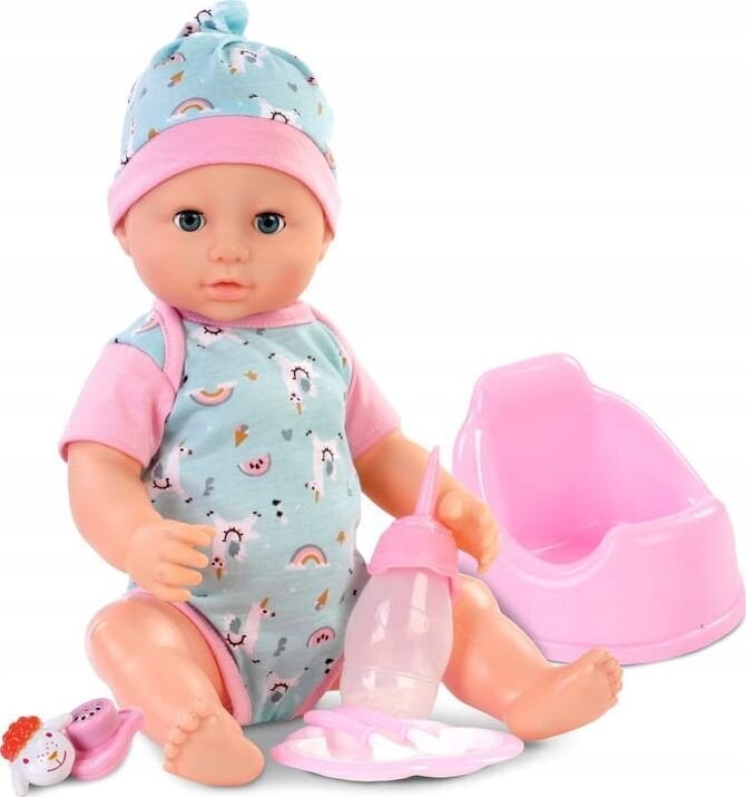 Lėlė kūdikis su priedais Artyk, mėlyna, 41 cm, 6 d. kaina ir informacija | Žaislai mergaitėms | pigu.lt