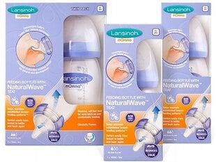 Buteliukas Lansinoh Natural Wave, 0+ mėn, 160 ml kaina ir informacija | Buteliukai kūdikiams ir jų priedai | pigu.lt