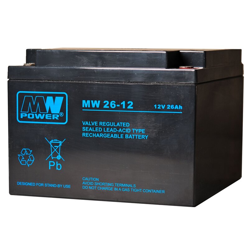 Akumuliatorius MW 26-12 MWPower AGM 26Ah 12V kaina ir informacija | Akumuliatoriai | pigu.lt