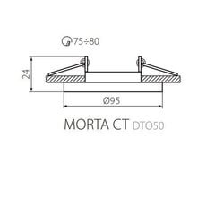 Стеклянный светильник MORTA CT-DTO50-B цена и информация | Монтируемые светильники, светодиодные панели | pigu.lt
