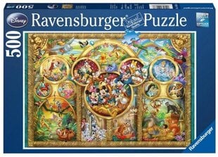 Ravensburger - Puzzle 500 Disney Family цена и информация | Пазлы | pigu.lt