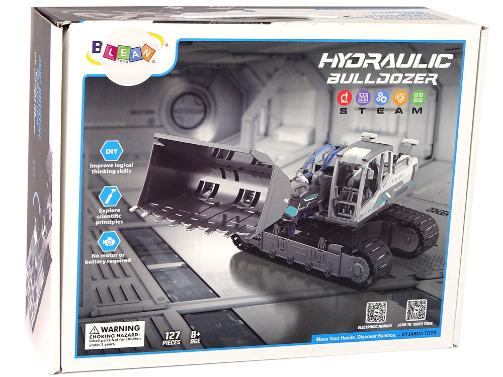 Konstruktorius Lean Toys Hydraulic Bulldozer, 127 d. цена и информация | Konstruktoriai ir kaladėlės | pigu.lt