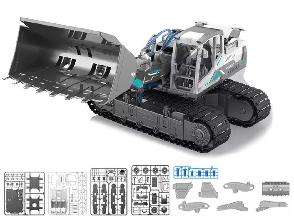 Konstruktorius Lean Toys Hydraulic Bulldozer, 127 d. цена и информация | Konstruktoriai ir kaladėlės | pigu.lt