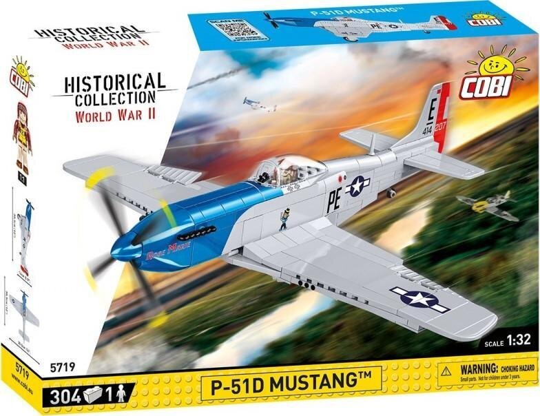 Surenkamas modelis Mustang P-51D Cobi, 5719, 304 d. kaina ir informacija | Konstruktoriai ir kaladėlės | pigu.lt