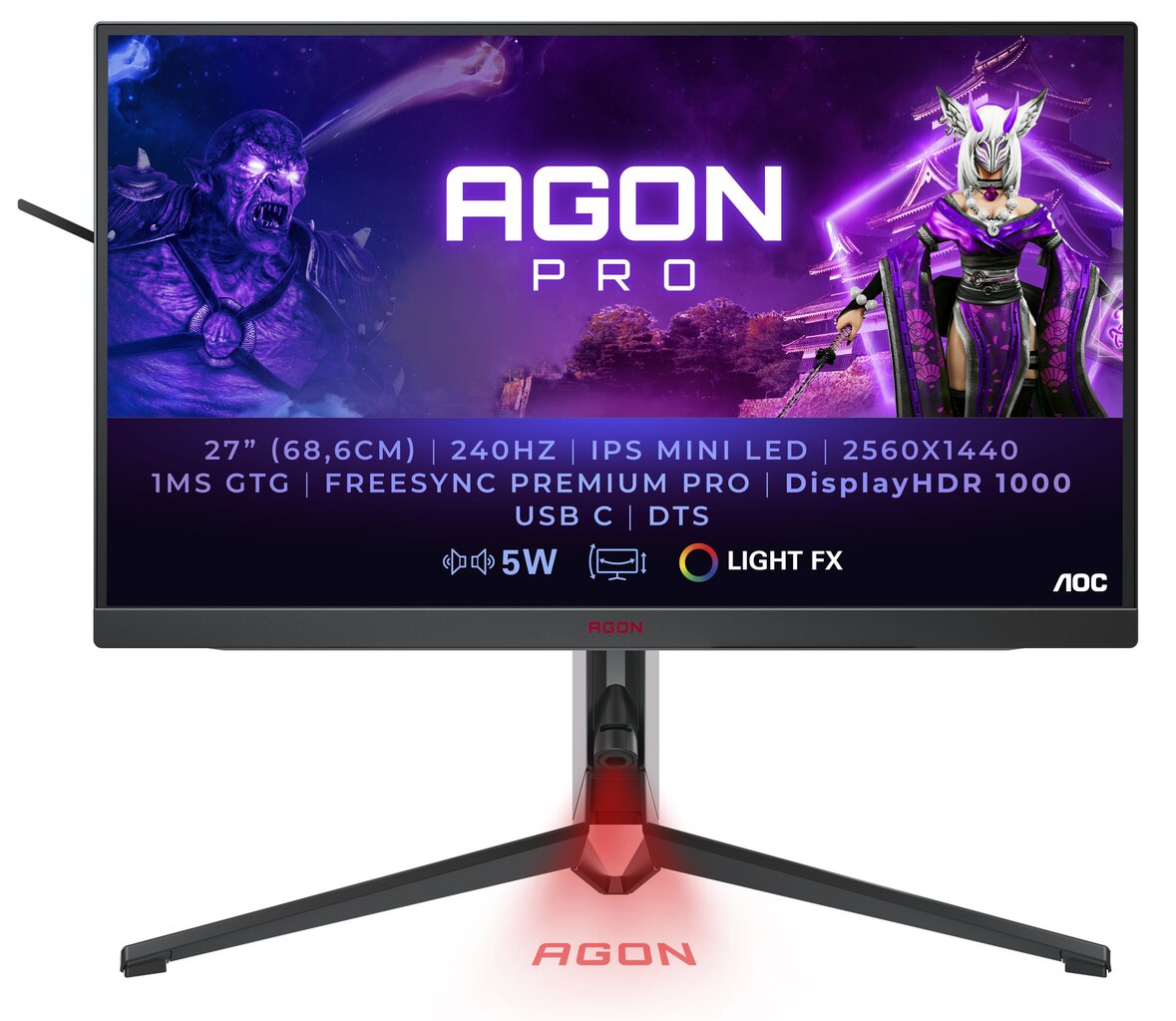 AOC Agon AG274QZM цена и информация | Monitoriai | pigu.lt